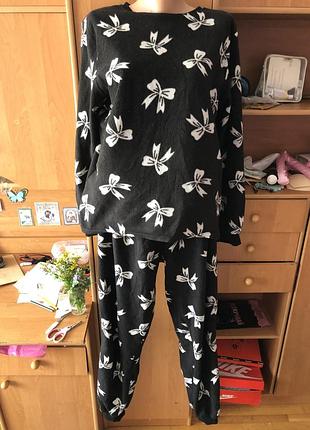 Пижама, 100% флис, размер xl. ladies pijamas.