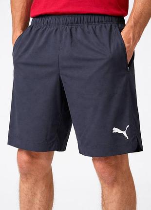 Чоловічі спортивні шорти puma літні холодок b-stretch графіт бігові з кишенями на блискавці