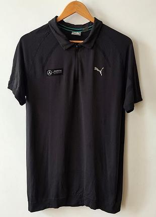 Мужское технологичное поло puma mercedes amg petronas f1 evoknit (m/l)