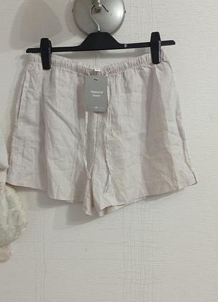 Новые льняные шорты h&amp;m premium selection / natural linen