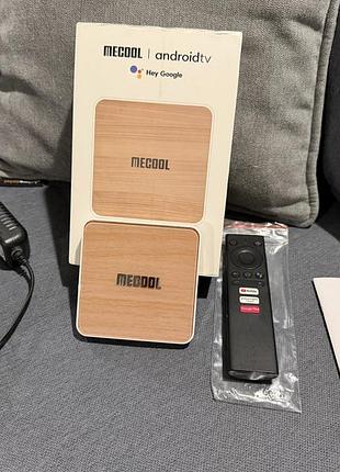 Mecool km6 deluxe 4/64 гб android tv приставка з google assistant