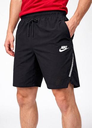 Чоловічі літні спортивні шорти nike чорні мікрофібра для бігу тренувань із блискавками