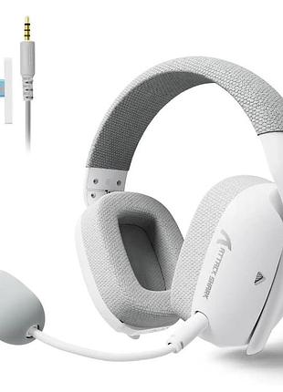 Бездротові ігрові навушники attack shark l80pro 2.4g/bluetooth/wired for pc ps xbox white