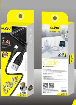 Кабель для передачи данных micro usb s-102 klgo 1 м black