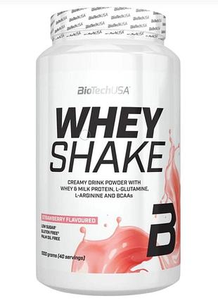 Протеин biotech usa whey shake 1000 грамм клубника