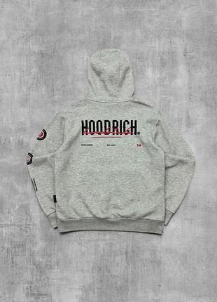 Худі hoodrich оригінал сіра кофта з капюшоном чоловіча толстовка худи худріч з принтом