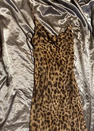 Вишукала довга леопардова сукня 🐆 сарафан zara