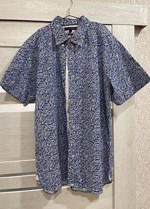Чоловіча сорочка з льоном tommy hilfiger s/m