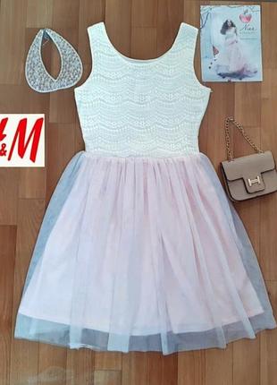 H&m нова ніжна святкова сукня, нарядне плаття h&m 13-14років