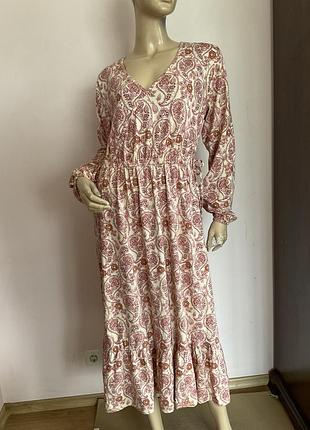 Довга бавовняна трикотажна сукня/ l- xl/ brend bonprix