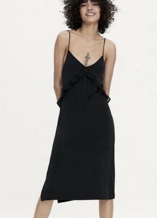 Платье миди платье комбинация zara