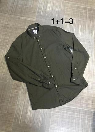 Zara💙чоловічий одяг /хакі сорочка з довгими рукавами💛 36/s/44