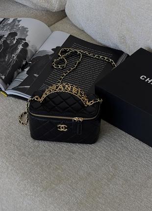 Chanel vanity logo handle premium чорний