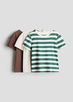 Набір футболок h&m (3 шт, 100% бавовна) для хлопчика