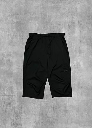 Шорти nike оригінал чорні подовжені спортивні шорти найк бриджі капрі dri-fit