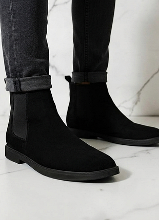 Чоловічі замшеві черевики челсі river island. оригінал