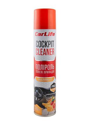 Поліроль для панелі приладів carlife cockpit cleaner мультифрукт, 320мл