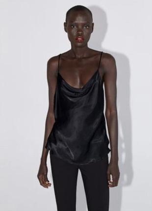 Сатиновий топ zara майка