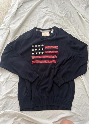 Чоловічий бавовняний джемпер weatherproof vintage з американським принтом
