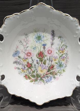 Блюдо сервірувальне / фруктове aynsley wild tudor | fine bone china | england