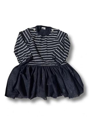 Маленька сукня petit bateau темно-синього кольору з блискітками, 12 місяців