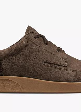 Чоловічі напівчеревики clarks, коричневого кольору