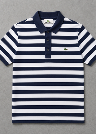 Мужское поло lacoste в полоску