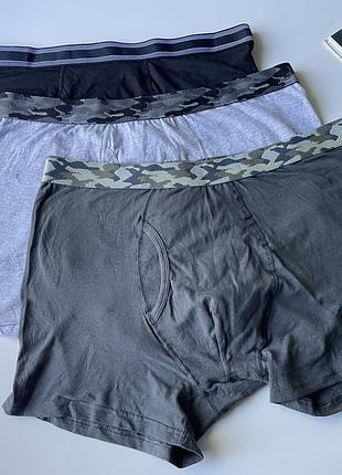 3 шт комплект боксерів труси чоловічі primark