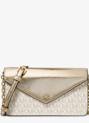 Сумка жіноча крос боді michael kors jet set small signature logo clutch crossbody bag