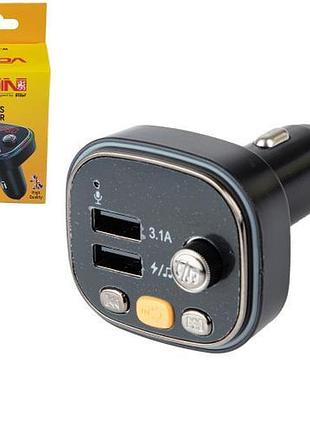 Модулятор fm, voin w-3320, 12-24v 2 usb 3,1a, bluetooth 5.0, hands-free, ambient light