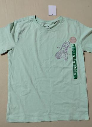 📱 новая нежно-мятная футболка anko с ретро-принтом (размер 12)