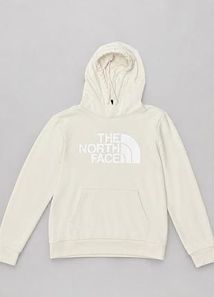Худі the north face біле з великим логотипом | original