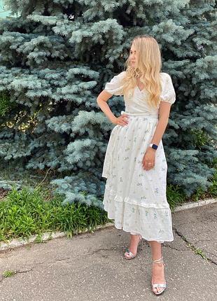 Сукня муслінова міді на запах elle fortuna