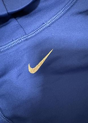 Синій жіночий лонгслів nike pro 6
