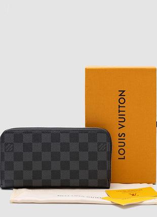 Кошелек louis zippy wallet vuitton damier grey