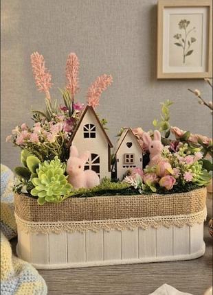 Интерьерная композиция «весенний городок» (handmade)