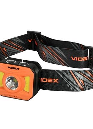 Налобный фонарь videx vlf-h085-or 400lm до 2 часов 5000k