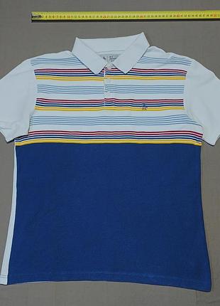 Плечі 44 см penguin size m  біло темносинє поло 100% cotton