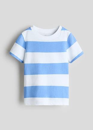 2-4/4-6/6-8/8-10 р h&amp;m новая фирменная базовая футболка из мягкого хлопкового трикотажа полоска