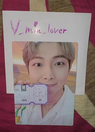 Bts rm офіційна колекційна карта квиток намджун мерч бтс