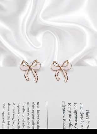Сережки трендові бантики 🎀