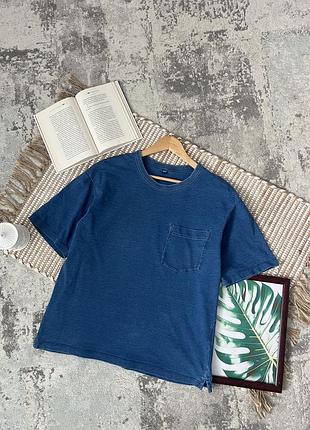 Чоловіча футболка uniqlo denim washed pocket t-shirt