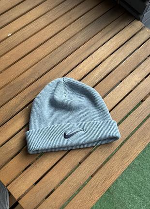 Шапка вінтаж найк nike блакитна