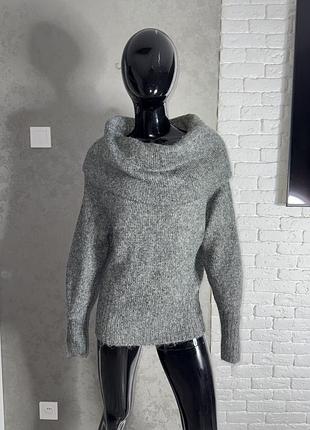 Кофта светр з обʼємним коміром хомутом h&m, xs