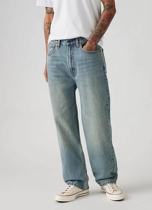 Levi's 565 loose straight 36*34 блакитні чоловічі вільні прямі джинси середня посадка оригінал розмір l xl 36*34