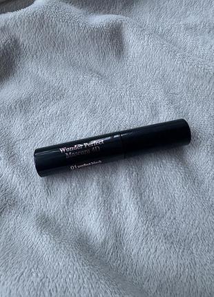 Clarins wonder perfect mascara 4d 01 perfect black — туш для вій, міні 3 мл