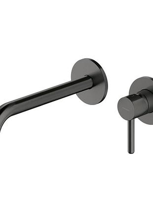Смеситель для умывальника скрытого монтажа omnires y graphite (y1215hlgr) графитовый