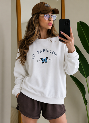 🦋 свитшот topshop le papillon белый р. xs/s