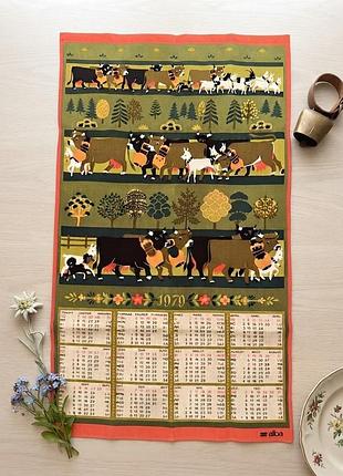 Рушник-календар (vintage kitchen towel calendar).