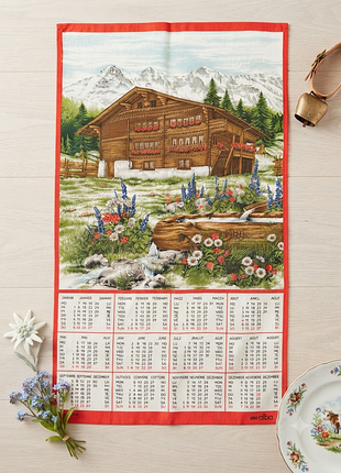 Рушник-календар (vintage kitchen towel calendar).